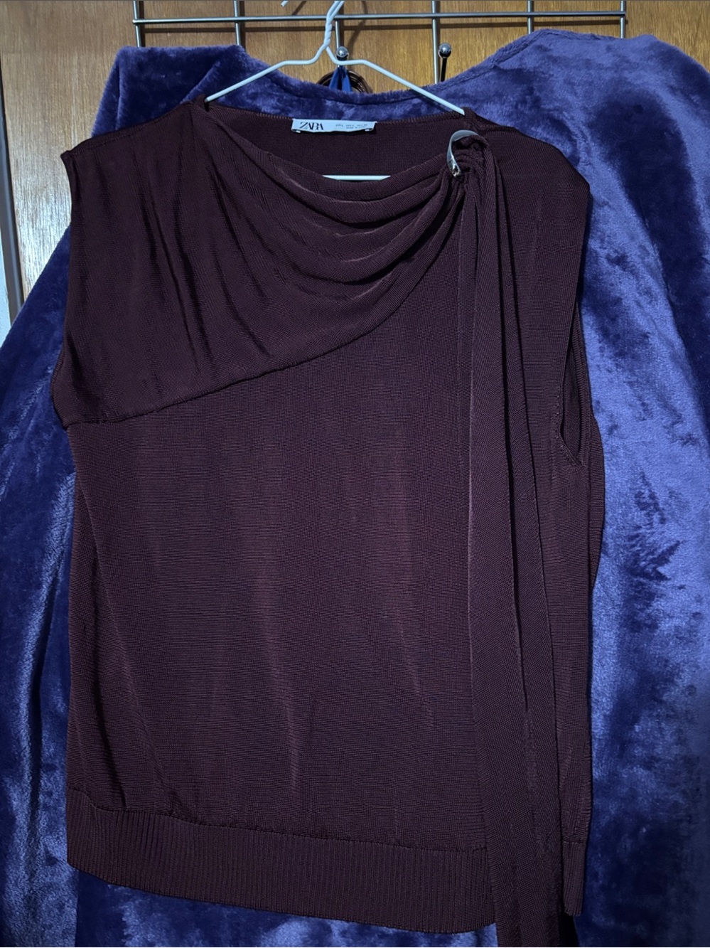 Zara Draped Front Sleeveless Top